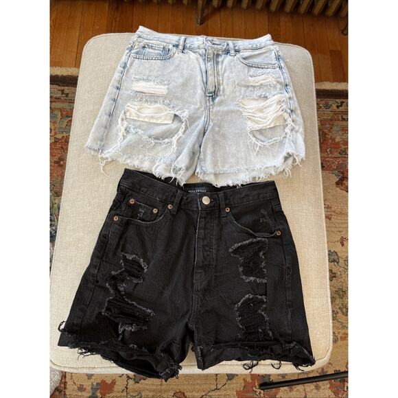 American Eagle Outfitters Pants - American Eagle/ Aeropostale Size 4 LOT Distressed Denim Mom Shorts 90s Baggy